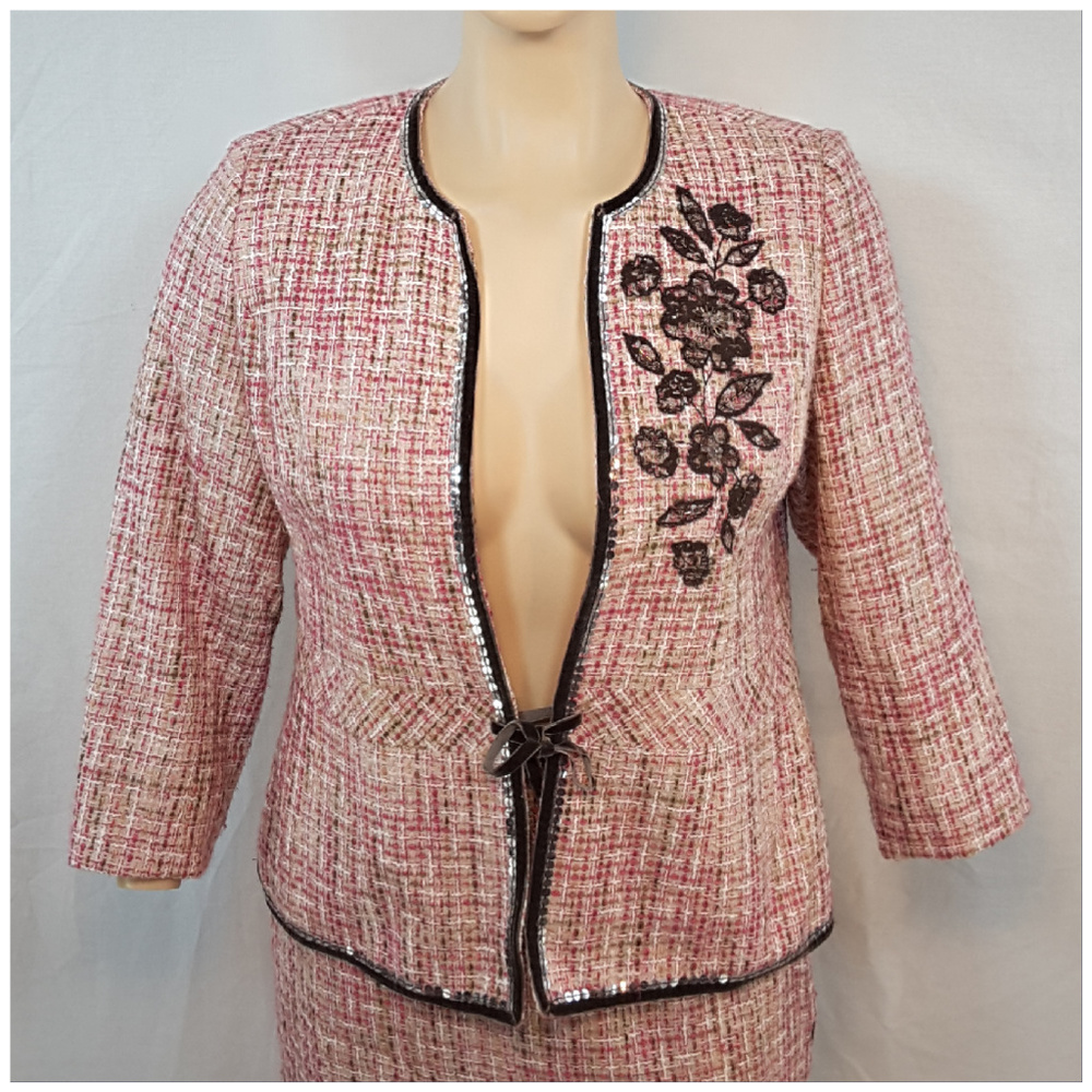 *SOLD AS SET** i*PLUS* LANE BRYANT, Tweed Blazer - Picture 2 of 8